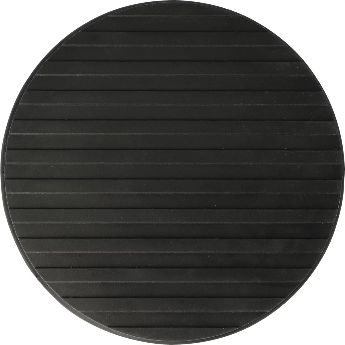 Butoir de porte, rond, avec anneau en caoutchouc protégeant la porte, antidérapant, Ø 100 x H 40 mm, inox mat