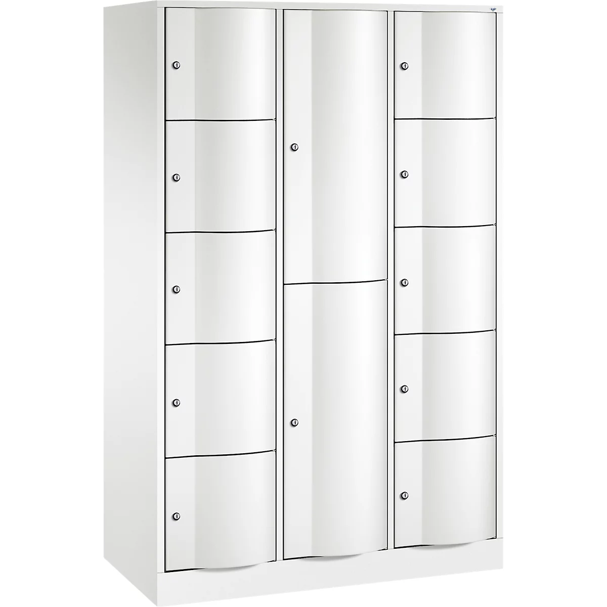 C+P combikast Resisto, 3 vakken, 12 vakken, B 1148 x D 540 x H 1950 mm, verkeerswit