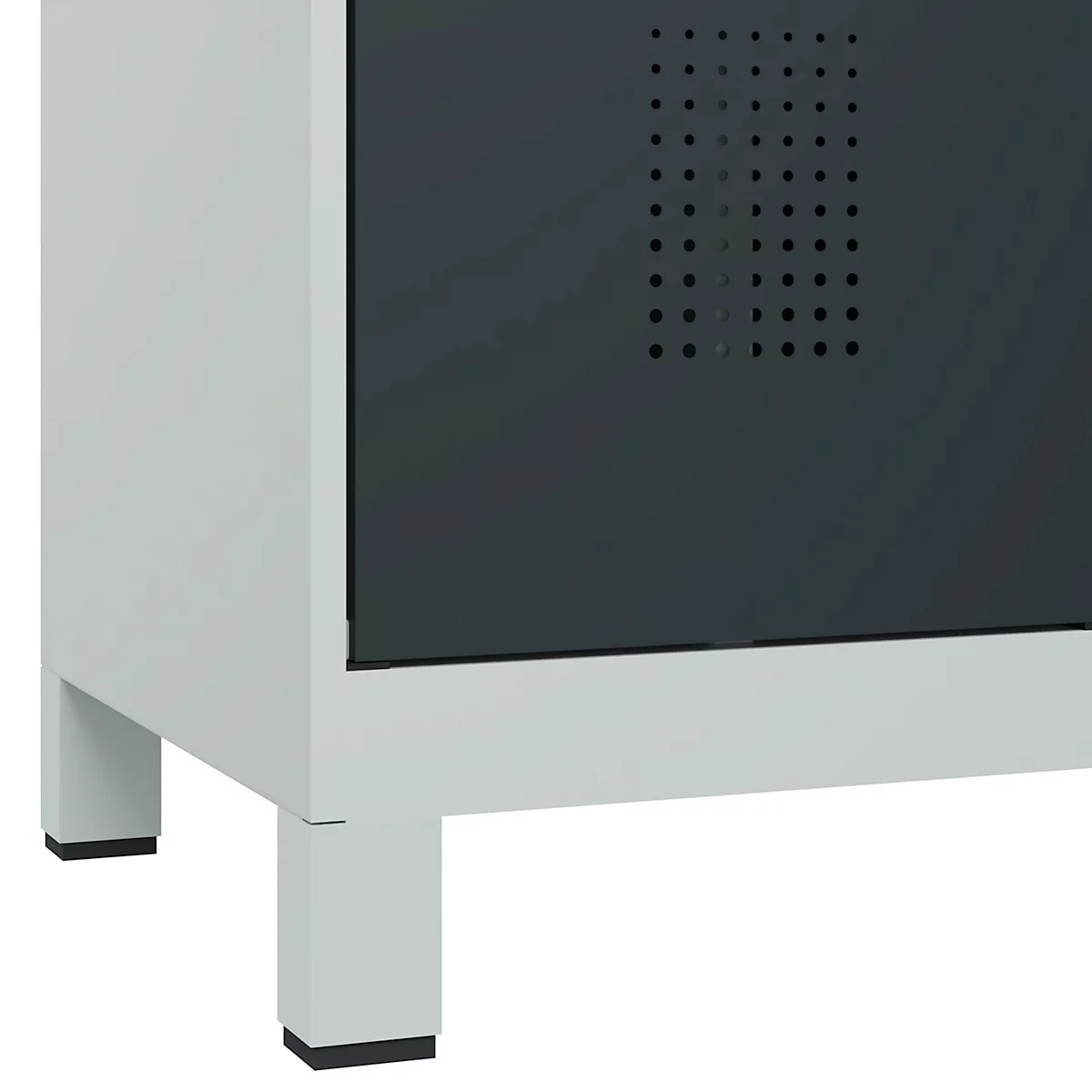 C+P locker Evolo PLUS, met voeten, 2 compartimenten, 1950x800x500mm