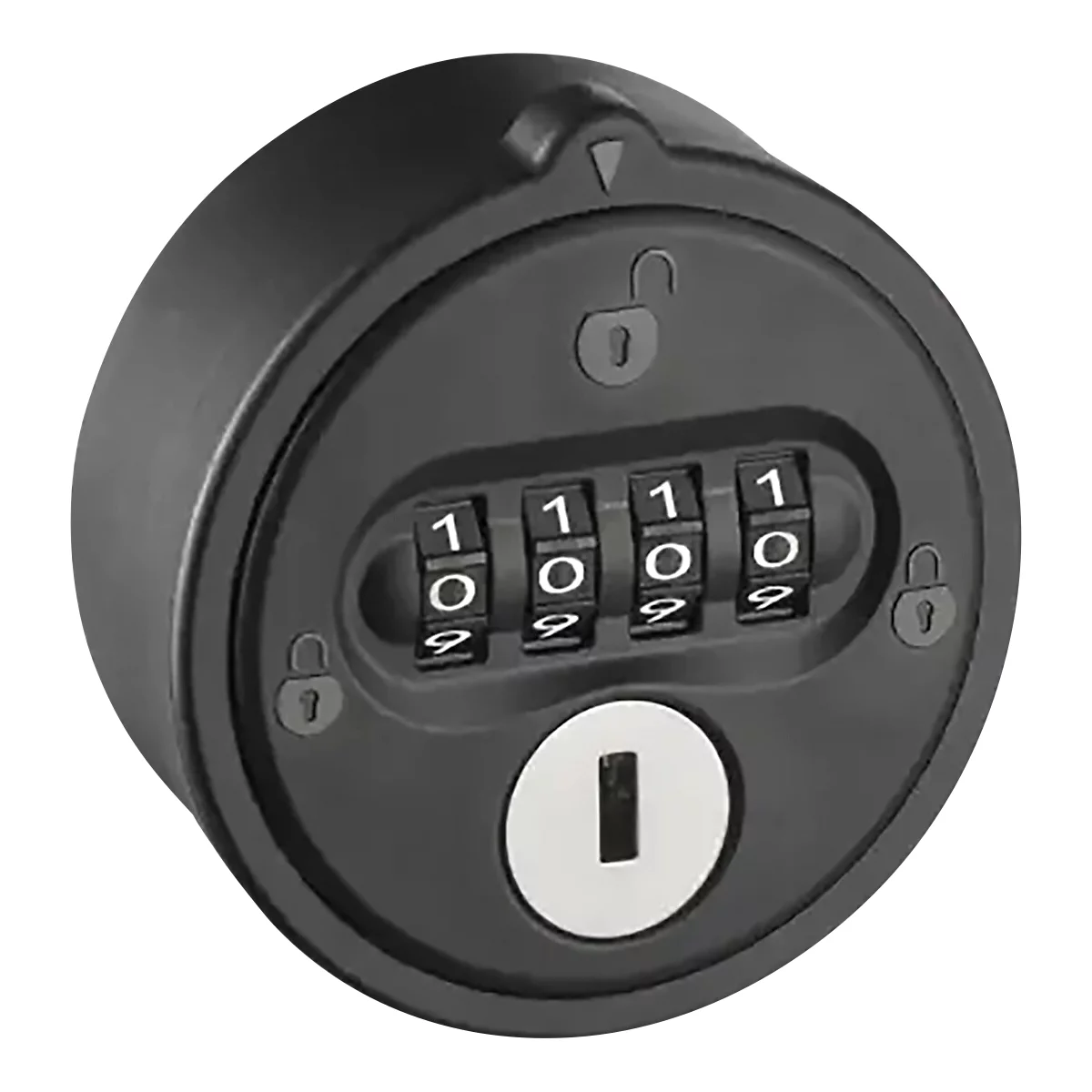 C+P Mechanisches Zahlenschloss WF 2112, vierstellige Zahlenkombination, schwarz