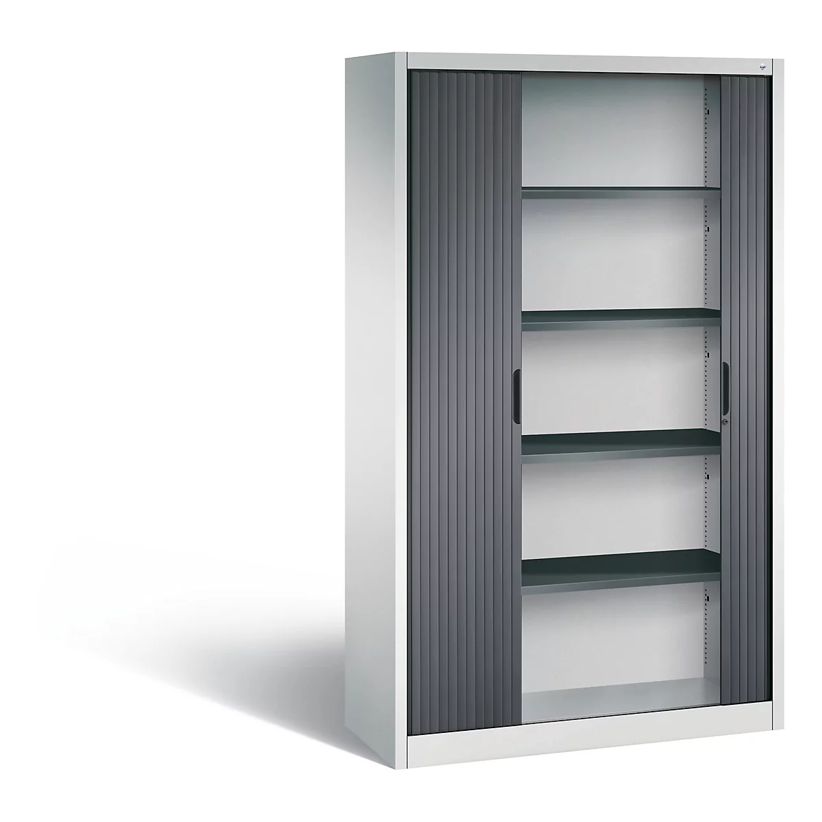 C+P Rollladenschrank Omnispace, H1980B1200T420 mm, Lichtgrau/Schwarzgrau