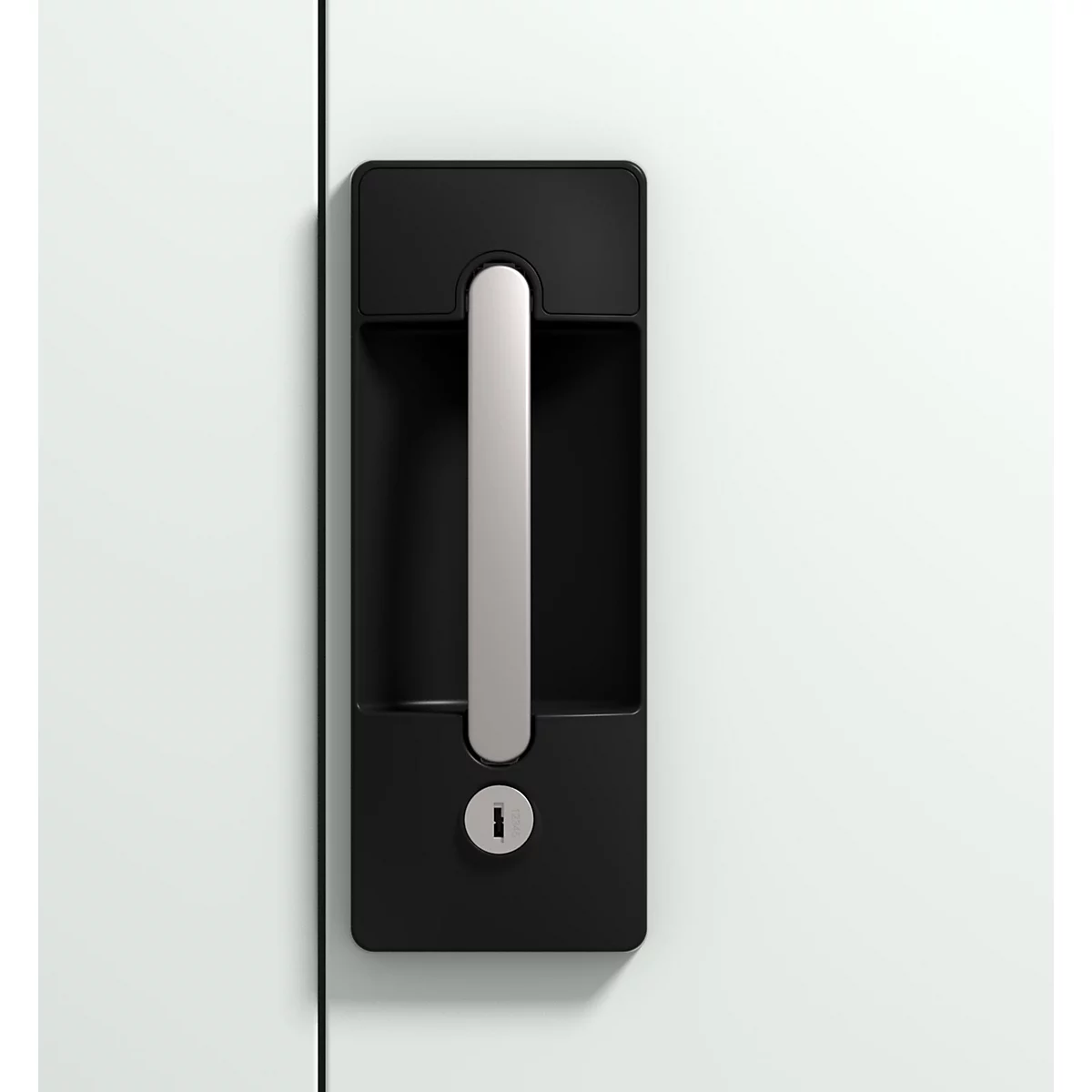C+P Schloss Ergo-Lock, Zylinderschloss für Akkuladeschränke Serie Acurado, als Hauptschließanlage, 3-Riegel-Verschluss, Muldengriff, mit 2 Schlüsseln