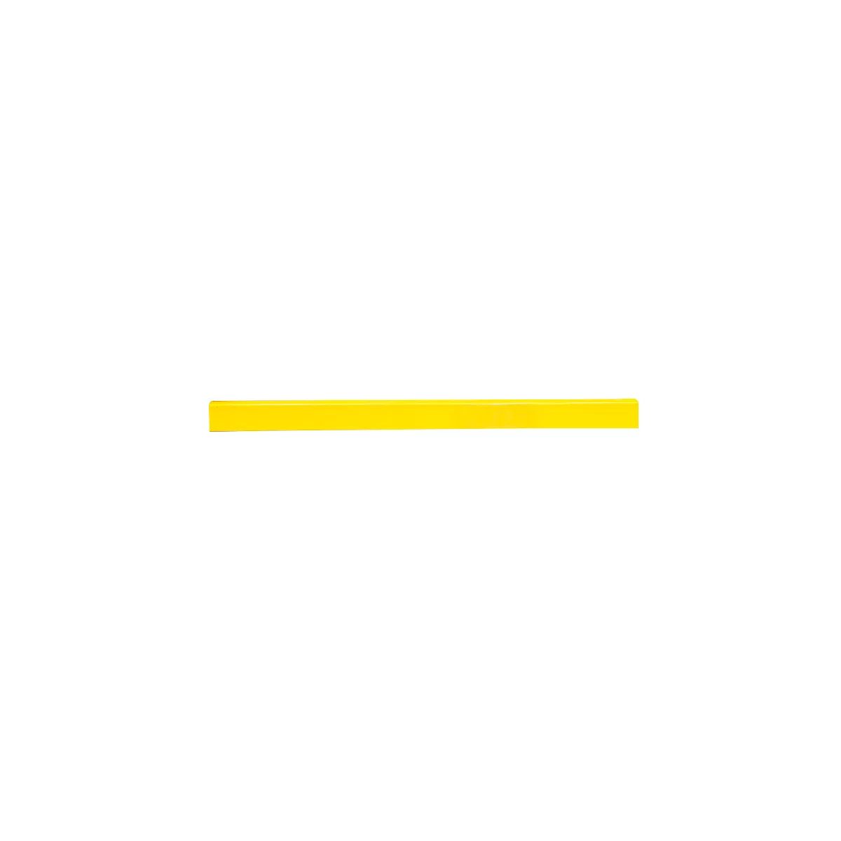 A yellow, horizontal rectangle against a white background.