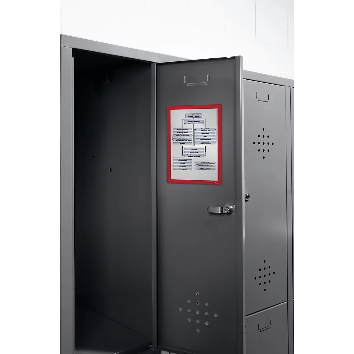 Cadre d’affichage magnétique format A4 DURAFRAME MAGNETIC DURABLE, rouge, 5 p.