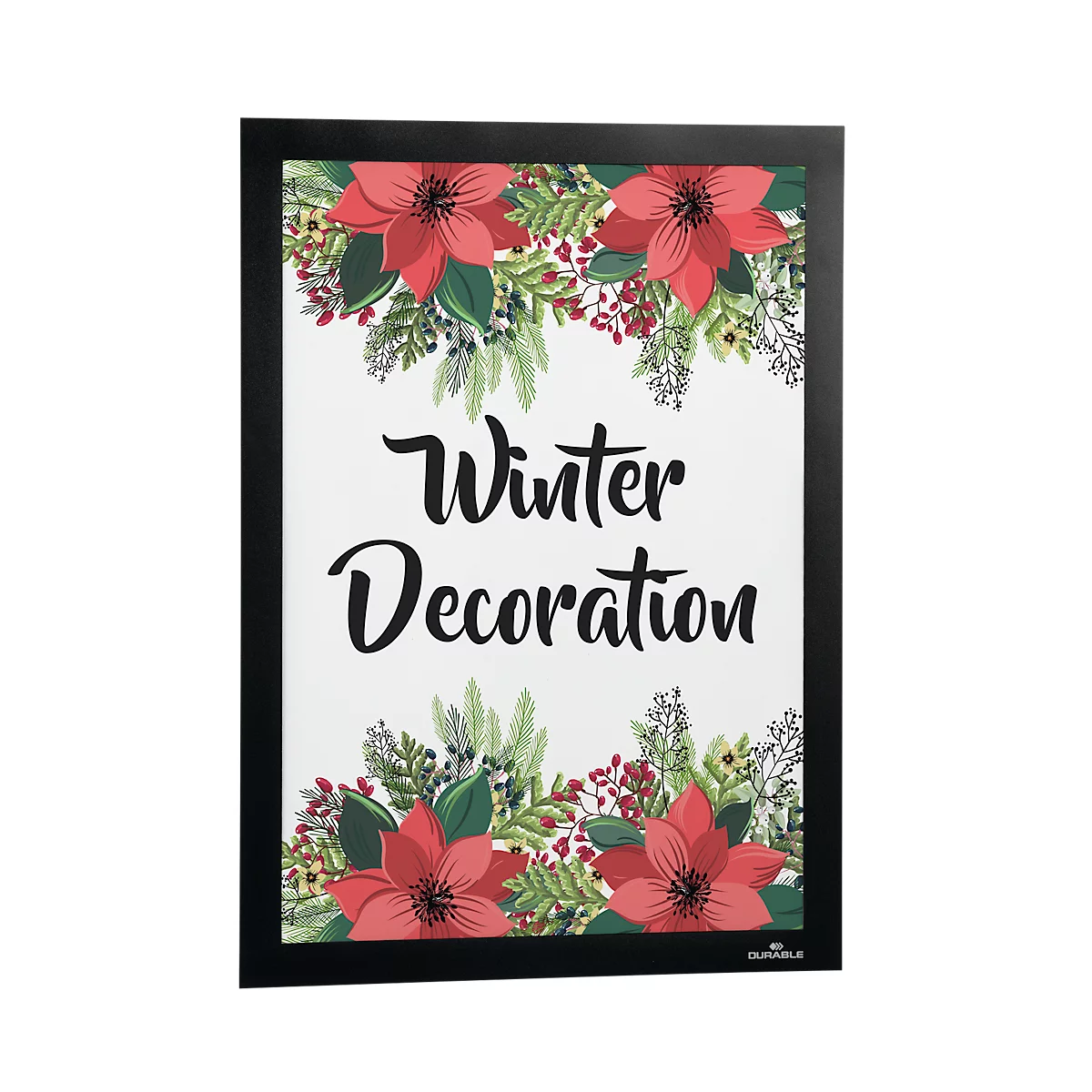 Cadre d'information WALLPAPER DURAFRAME®, A4, formats portrait et paysage, kit de recharge inclus, noir