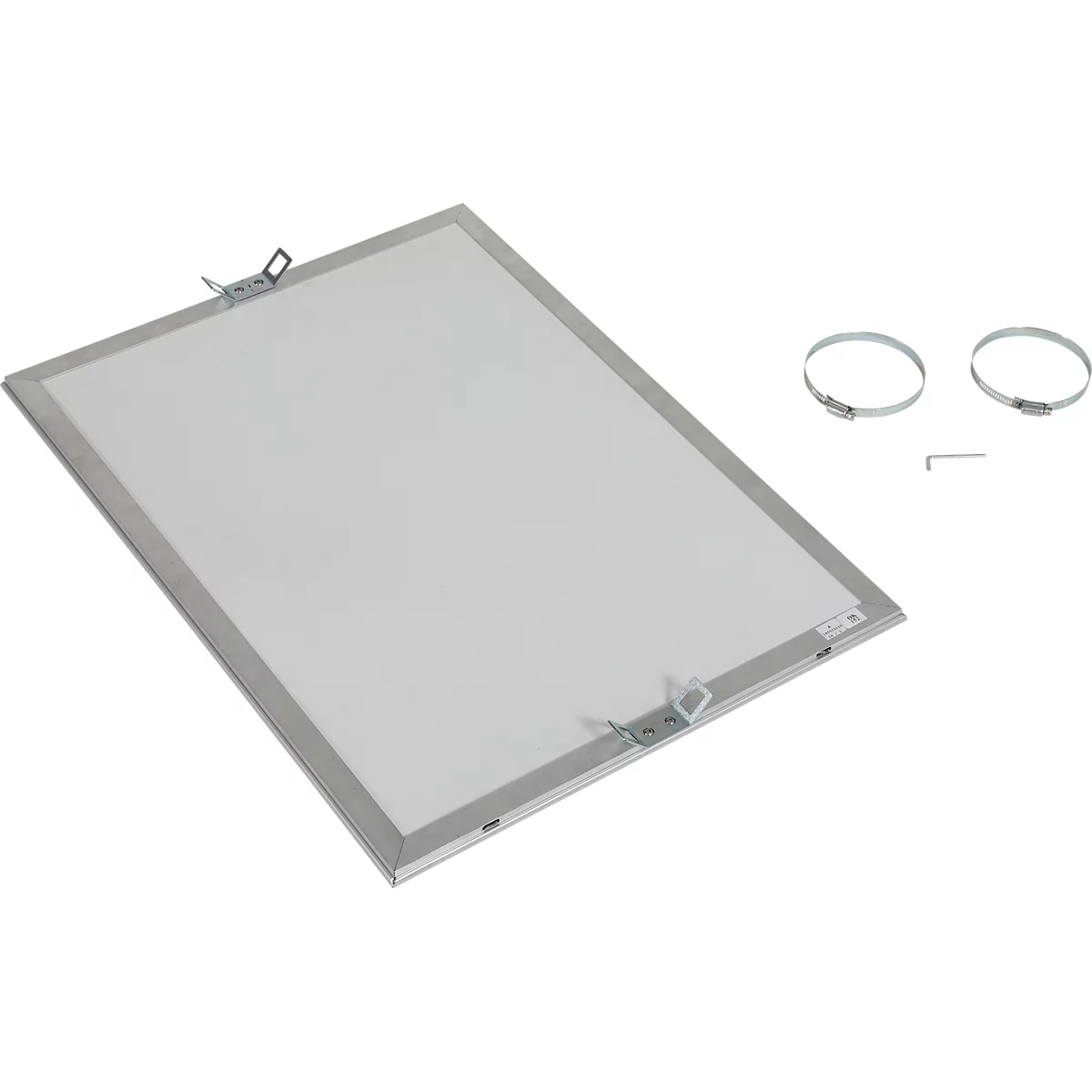Cadre lanterne pliable, format vertical, résistant à l'eau, profil de 25 mm, DIN A2, argenté