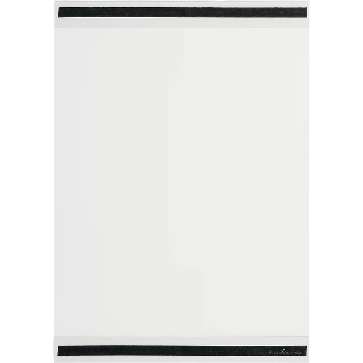Cadre magnétique Durable rPET, format A3 vertical, avec 2 bandes magnétiques au dos, film RPET, transparent, 5 pièces
