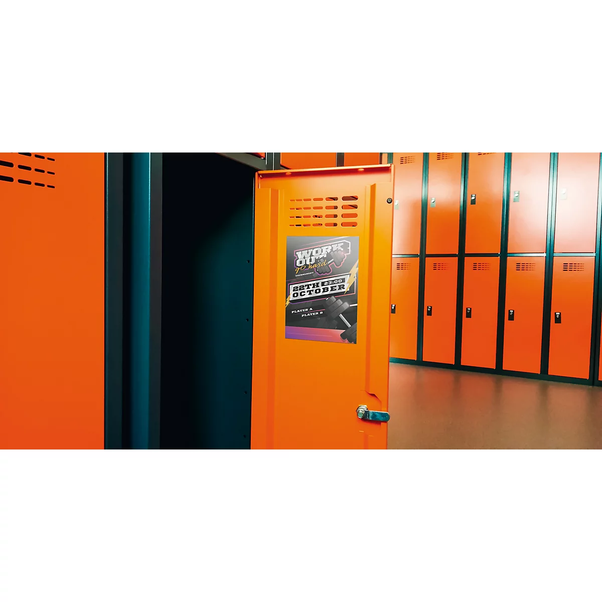 Cadre magnétique Durable rPET, format A4 vertical, avec 2 bandes magnétiques au dos, film RPET, transparent, 5 pièces 