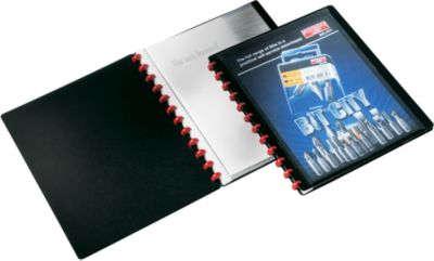 Chemise Porte-vues A4 Noir Premium - 20 Pochettes - Idéal Pour Présentations, CV, Archivage