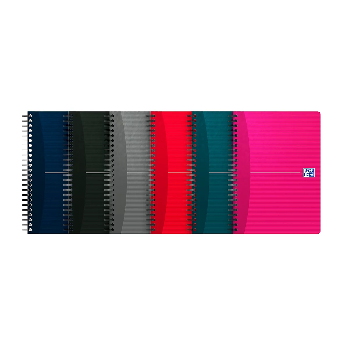 Cahier à spirale Office Oxford, format A5, quadrillé, pack de 5