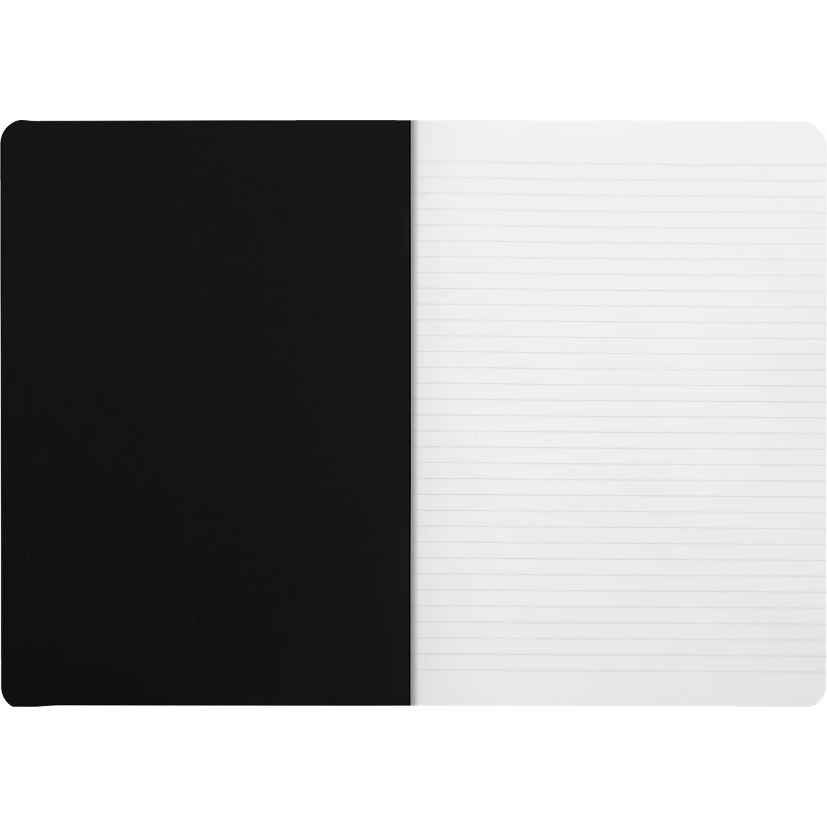Cahier de notes Rhodia, 48 feuilles, DIN A4, 80g/m², certifié PEFC®, couverture souple, ligné, noir