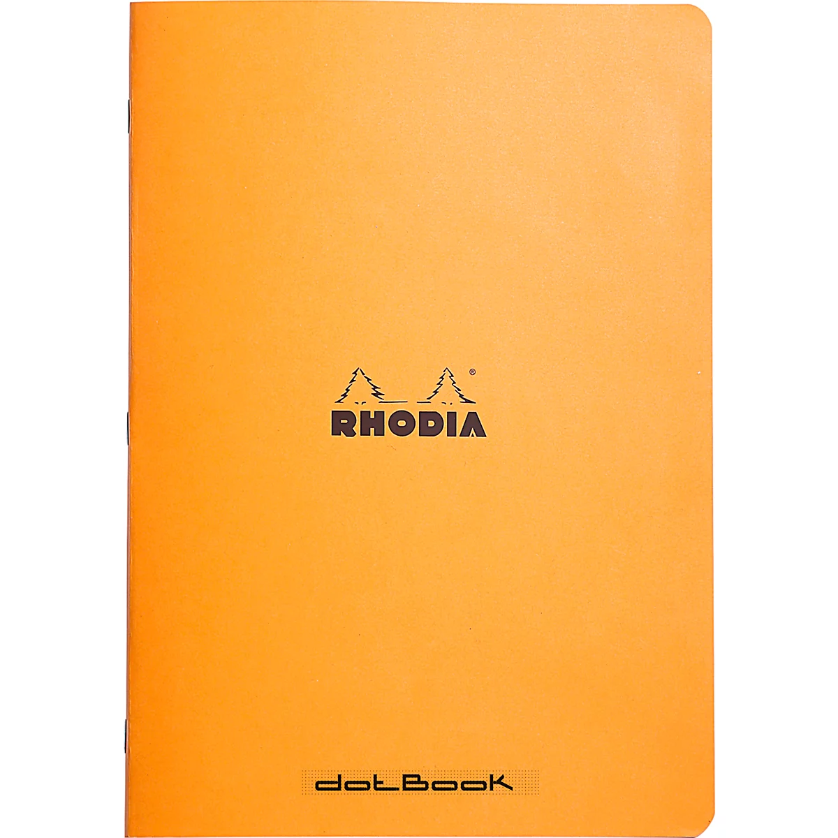 Cahier de notes Rhodia, 48 feuilles, DIN A4, 80g/m², certifié PEFC®, couverture souple, pointillé, orange