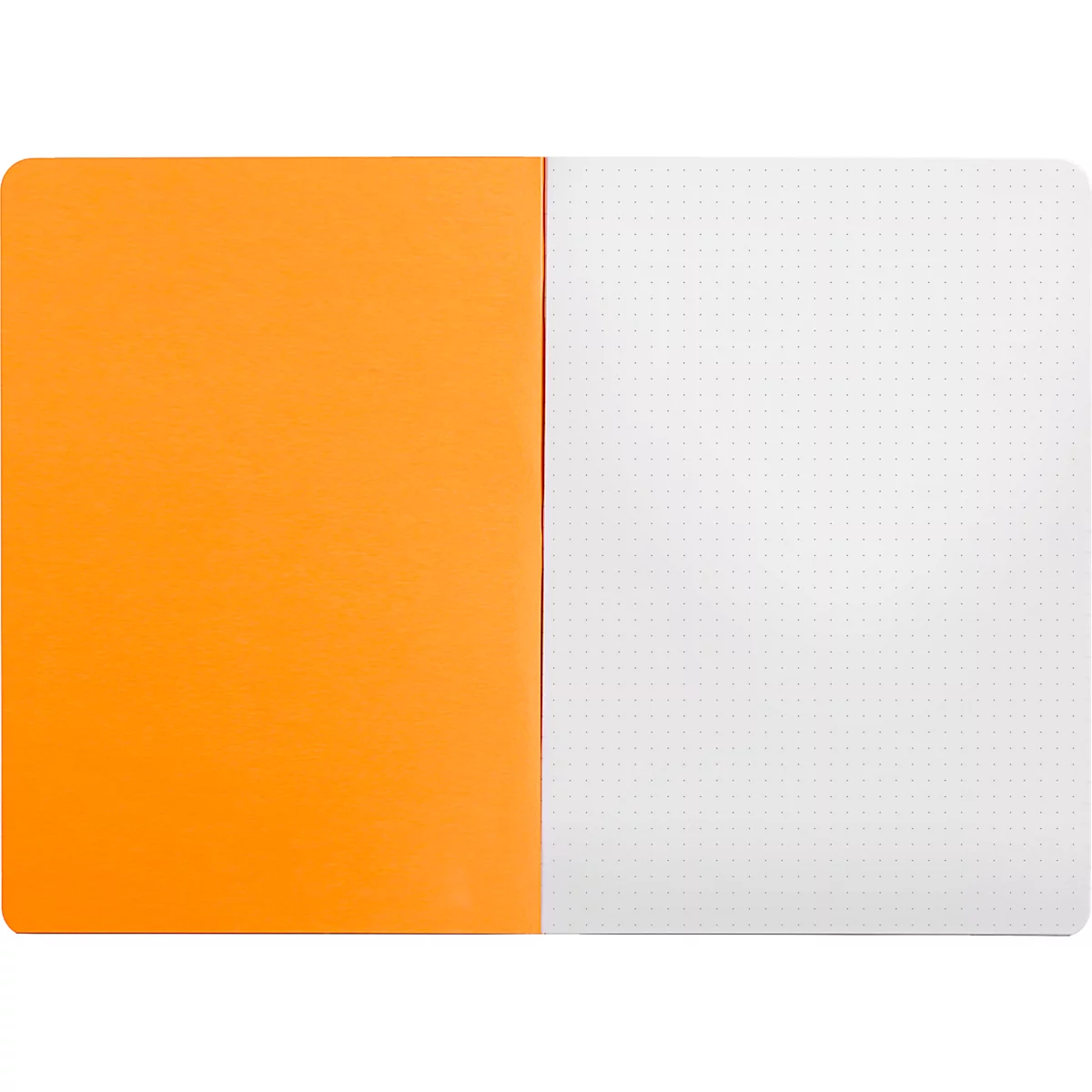 Cahier de notes Rhodia, 48 feuilles, DIN A4, 80g/m², certifié PEFC®, couverture souple, pointillé, orange