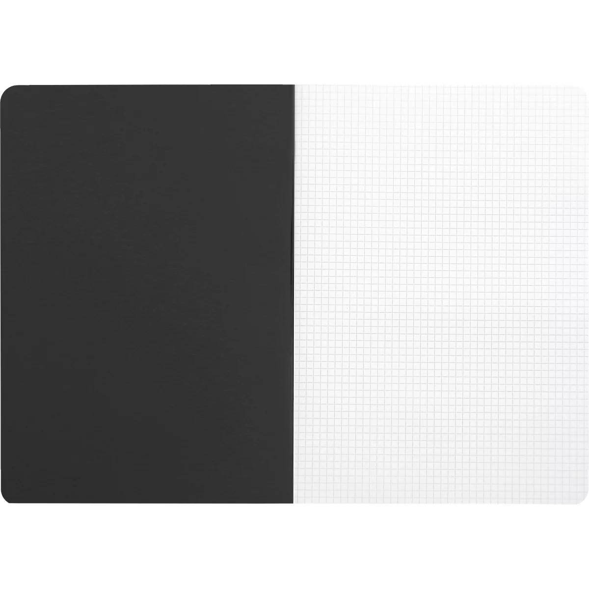 Cahier de notes Rhodia, 48 feuilles, DIN A4, 80g/m², certifié PEFC®, couverture souple, quadrillé, noir