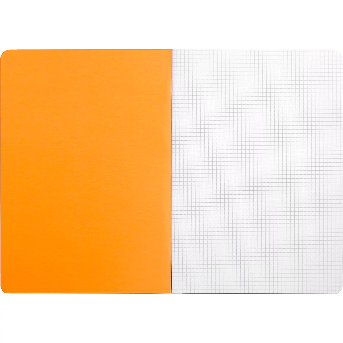 Cahier de notes Rhodia, 48 feuilles, DIN A4, 80g/m², certifié PEFC®, couverture souple, quadrillé, orange