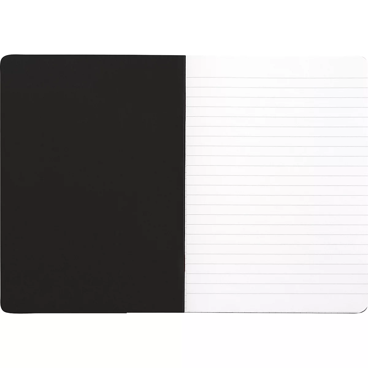 Cahier de notes Rhodia, 48 feuilles, DIN A5, 80g/m², certifié PEFC®, couverture souple, ligné, noir
