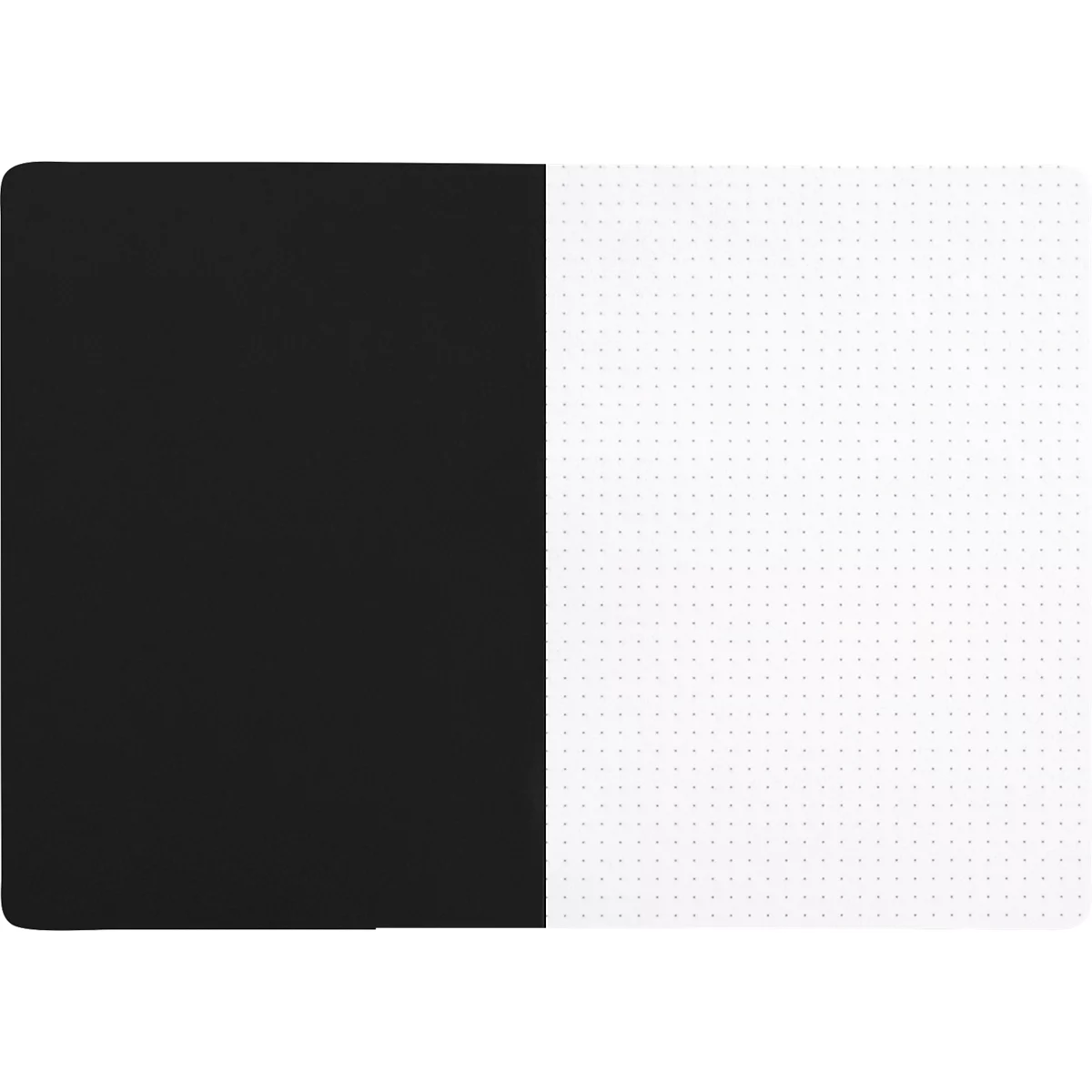Cahier de notes Rhodia, 48 feuilles, DIN A5, 80g/m², certifié PEFC®, couverture souple, pointillé, noir