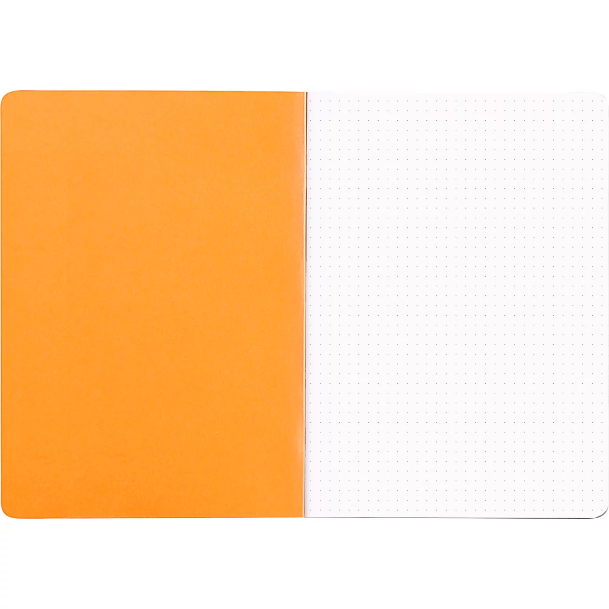 Cahier de notes Rhodia, 48 feuilles, DIN A5, 80g/m², certifié PEFC®, couverture souple, pointillés, orange