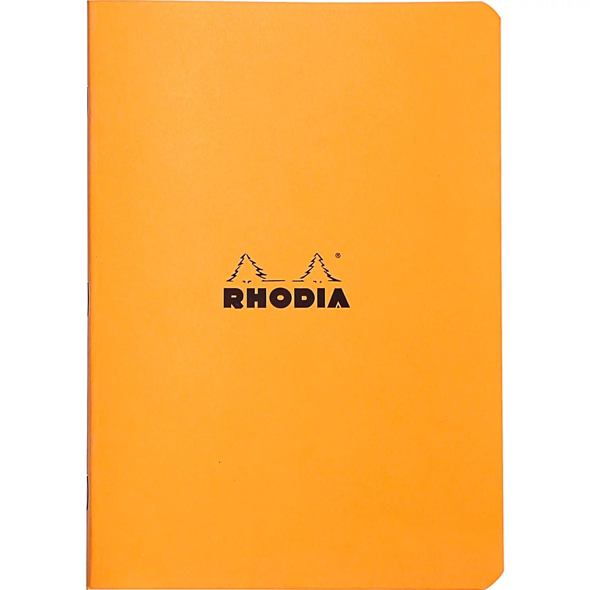 Cahier de notes Rhodia, 48 feuilles, DIN A5, 80g/m², certifié PEFC®, couverture souple, quadrillé, orange