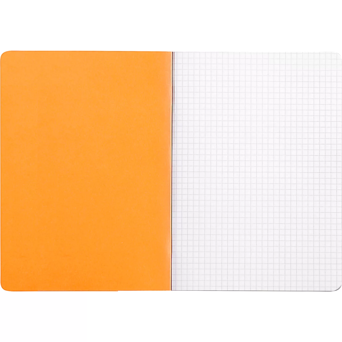 Cahier de notes Rhodia, 48 feuilles, DIN A5, 80g/m², certifié PEFC®, couverture souple, quadrillé, orange