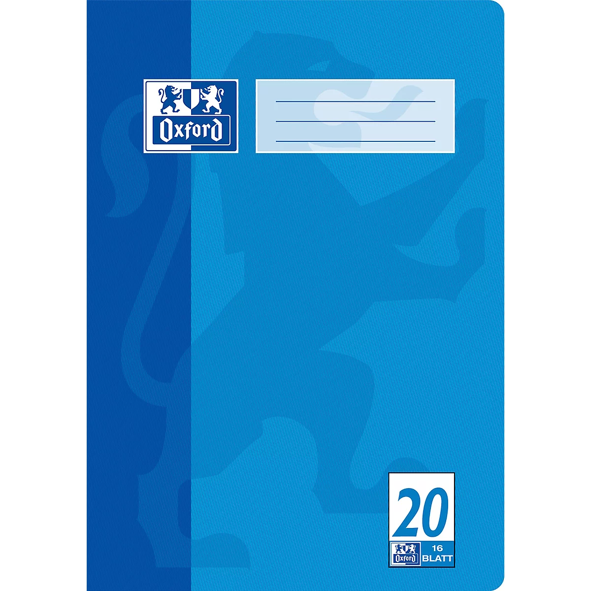 Cahiers d'exercices Oxford, DIN A4, 90 g/m², règle 20 vierge, 15 pièces de 16 feuilles chacune