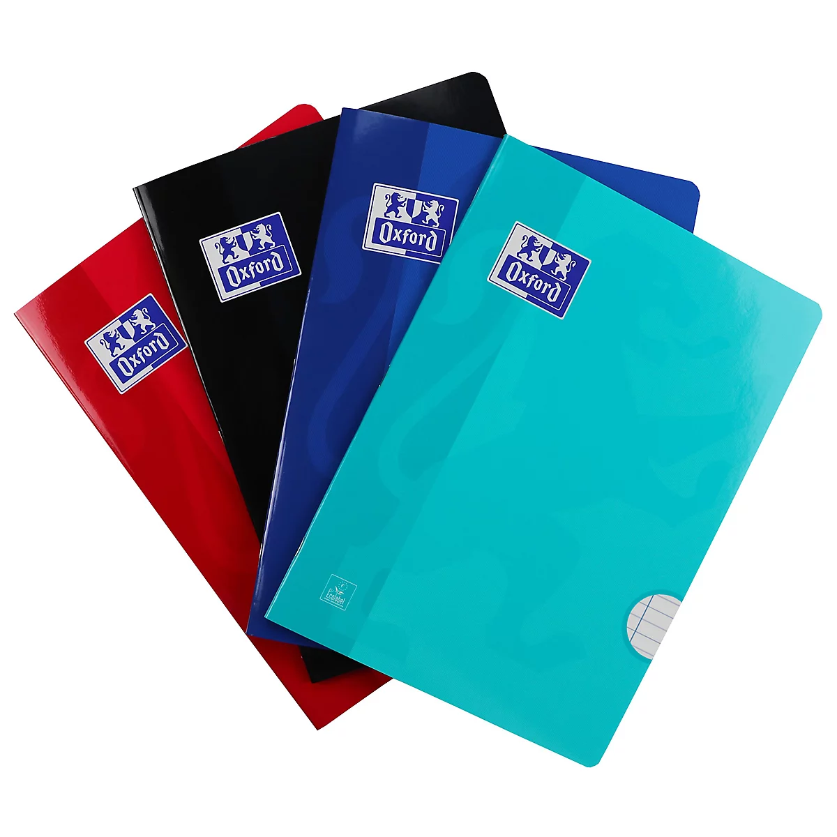 Cahiers scolaires OXFORD School DIN A4, 38 feuilles, lignées, couleurs assorties, assortis, 10 pcs. 