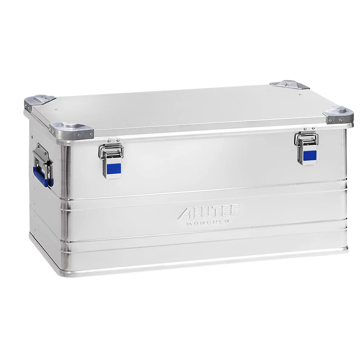 Caisse de transport Alutec INDUSTRY 92, aluminium, 92 l, L 780 x l 385 x H 379 mm, avec coins de gerbage, couvercle stable