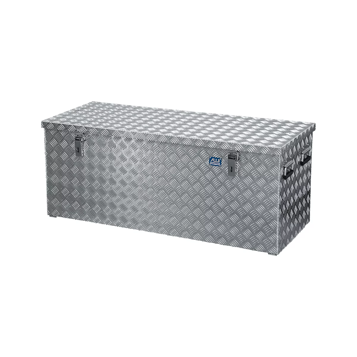 Caisse de transport Alutec, tôle d'aluminium à damier avec amortisseurs à gaz, 312 L