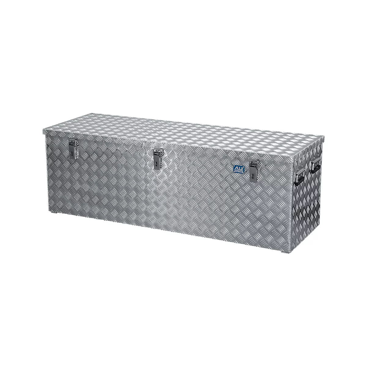 Caisse de transport Alutec, tôle d'aluminium à damier avec amortisseurs à gaz, 375 L