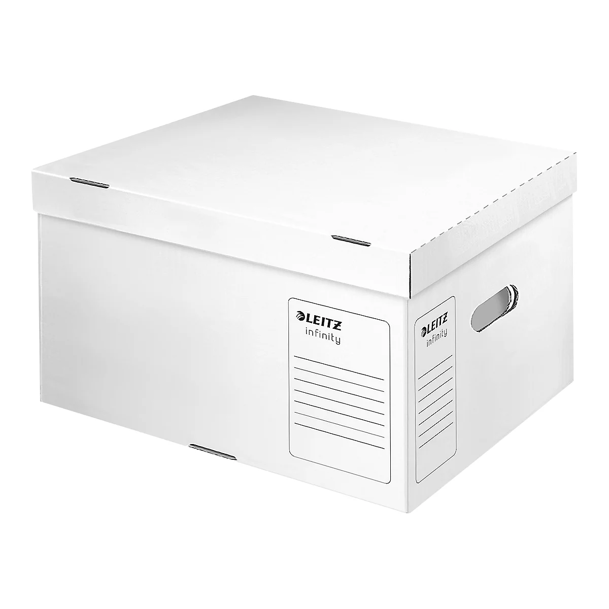 Caisses d'archivage et de transport Infinity - en carton - format L - l. 420 x P 350 x H 265 mm - blanc - 10 pièces