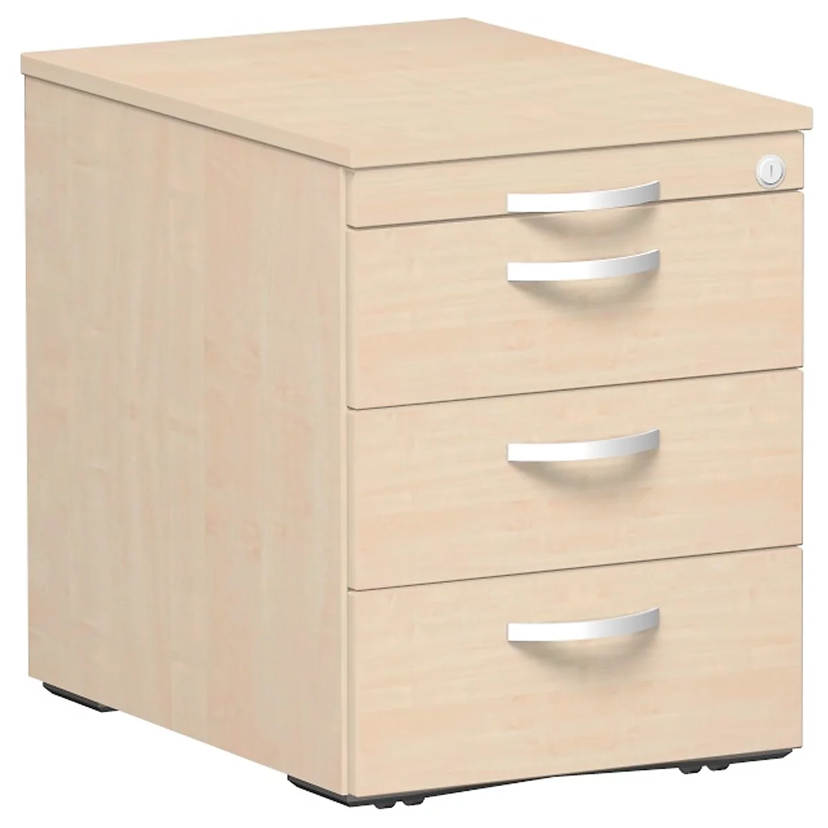 Caisson mobile ALICANTE, 3 tiroirs, l. 430 x P 600 x H 566 mm, coloris érable