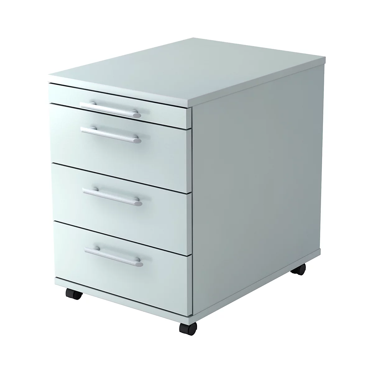 Caisson mobile avec 3 tiroirs, gris clair