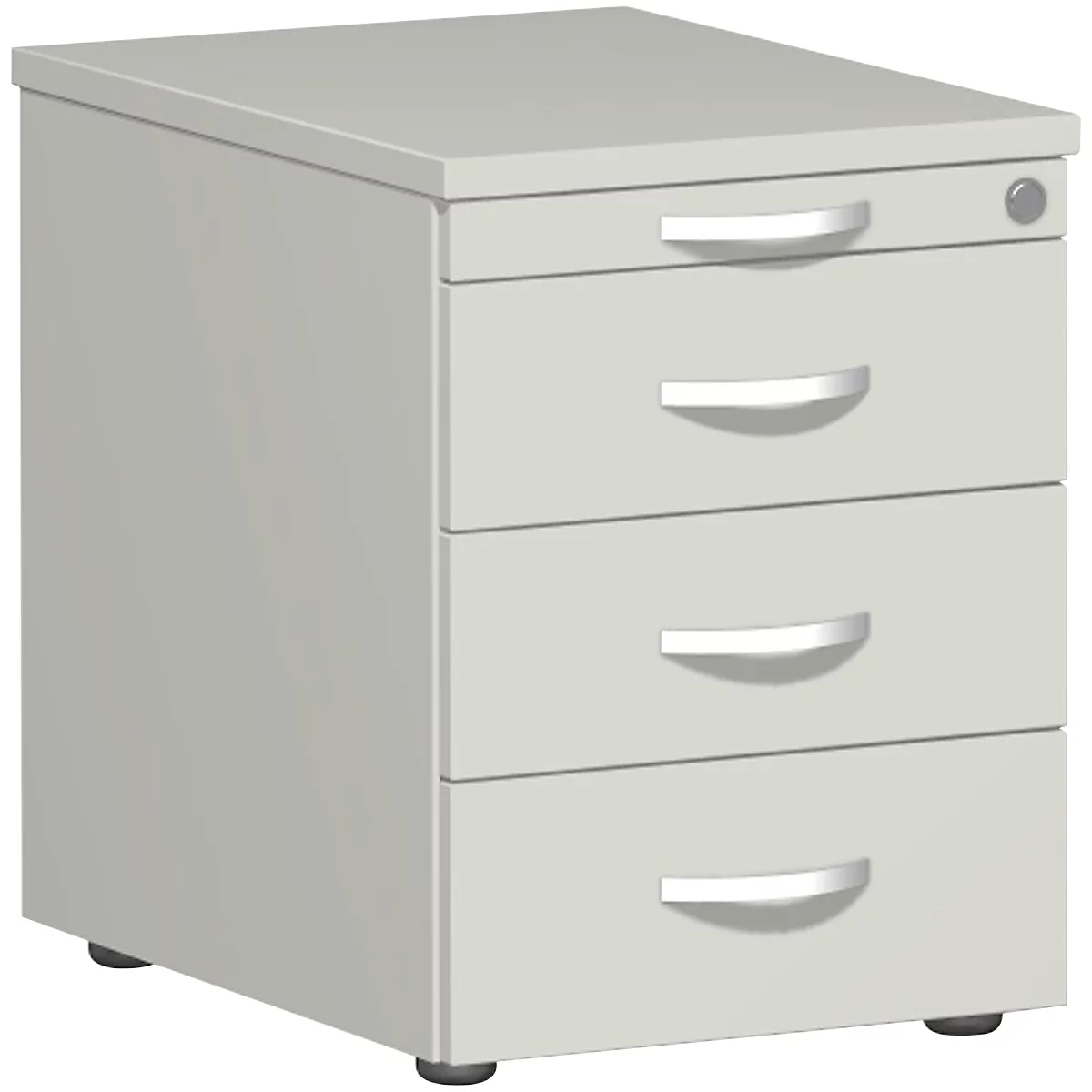 Caisson mobile PALENQUE, 3 tiroirs, l. 430 x P 600 x H 566 mm, gris clair