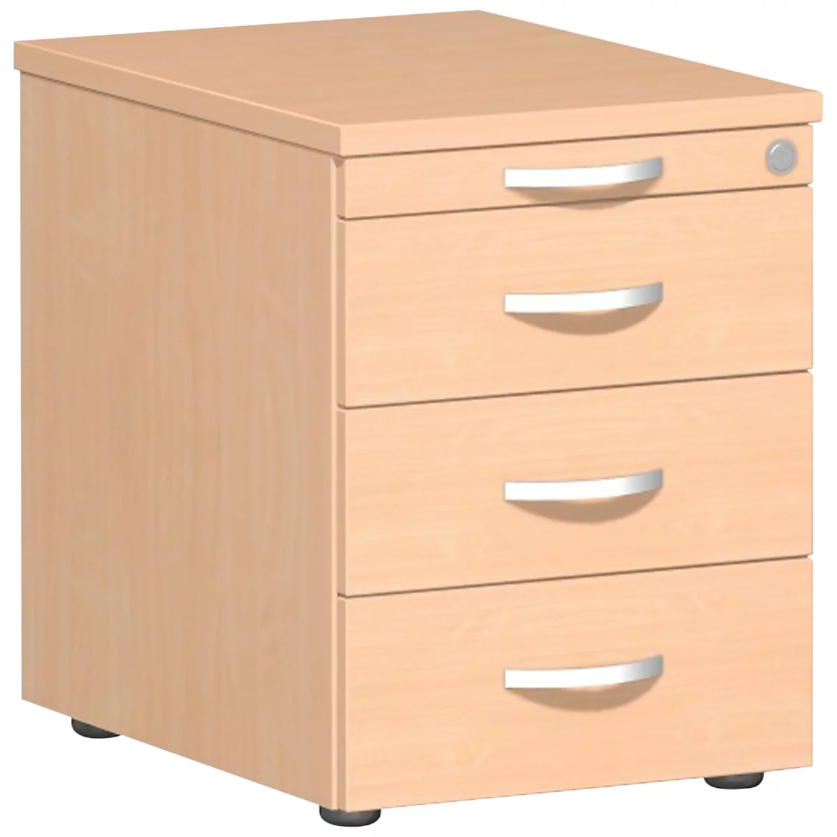 Caisson mobile PALENQUE, 3 tiroirs, l. 430 x P 600 x H 566 mm, hêtre