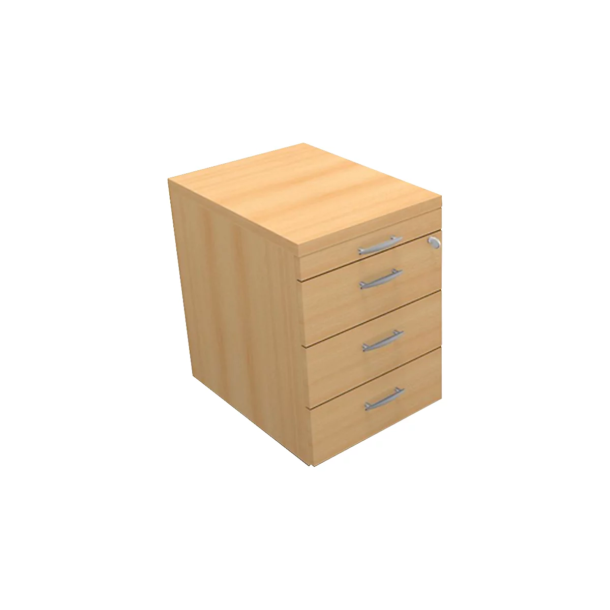 Caisson roulant ARLON OFFICE, L 420 x P 560 x H 585 mm, décor hêtre