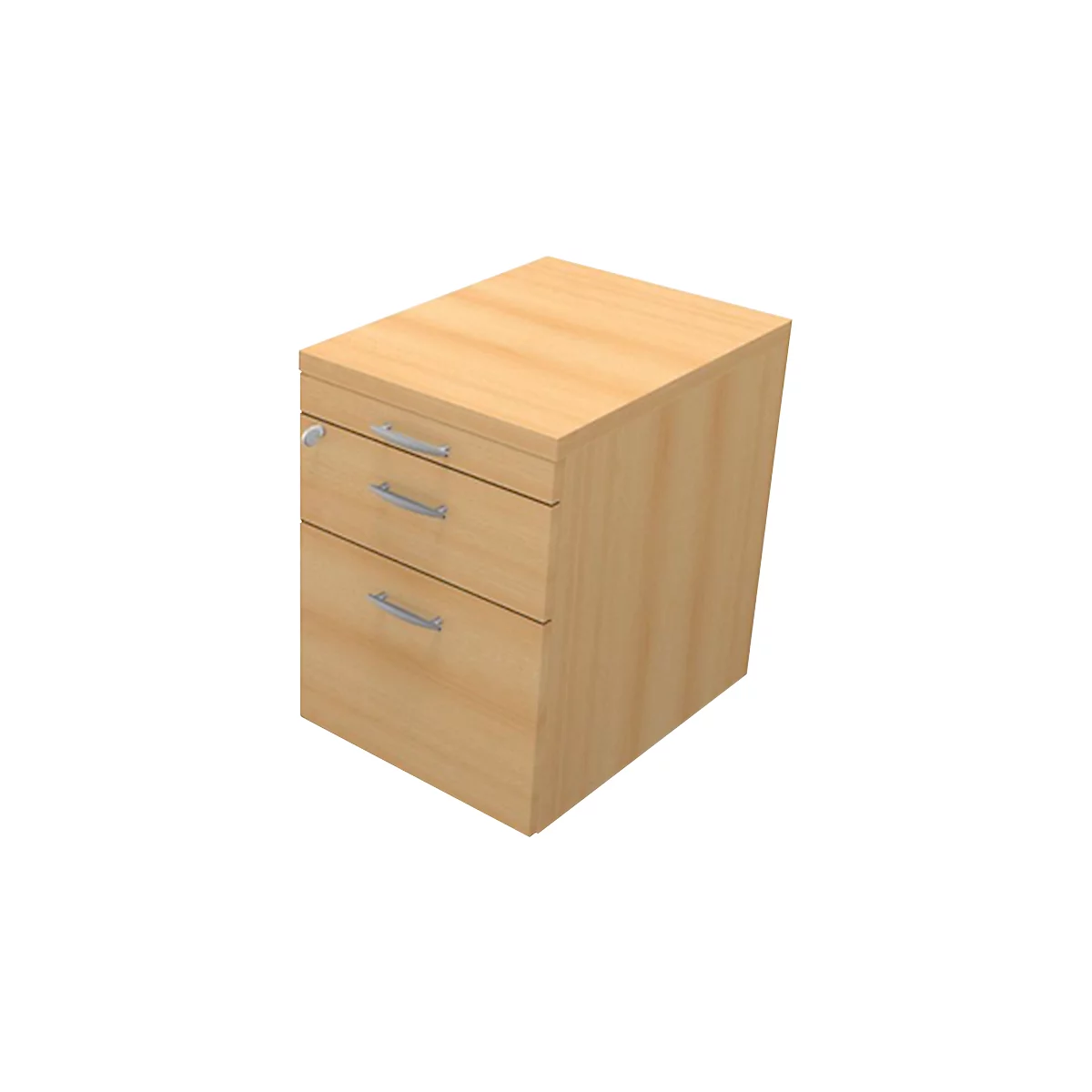 Caisson roulant ARLON OFFICE, L 420 x P 560 x H 585 mm, décor hêtre