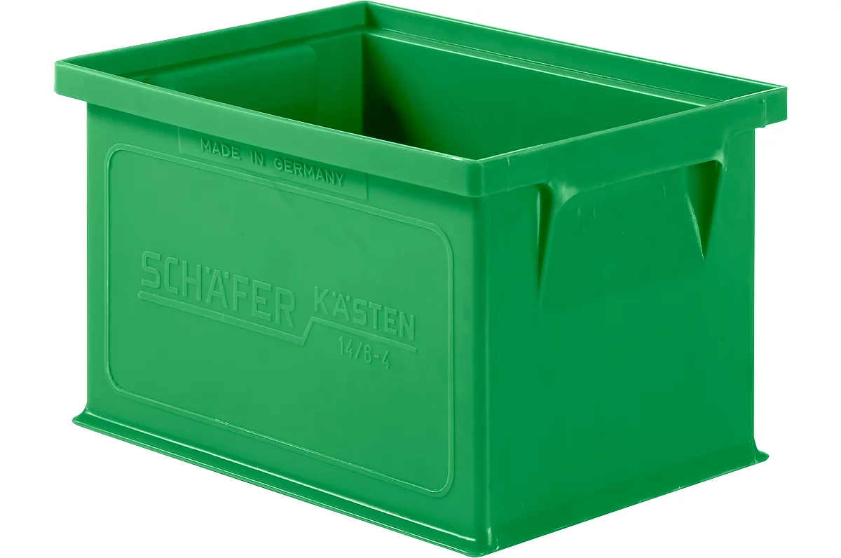 Caja apilable 14/6-4, 40 unidades, plástico, 2,5 l, verde 