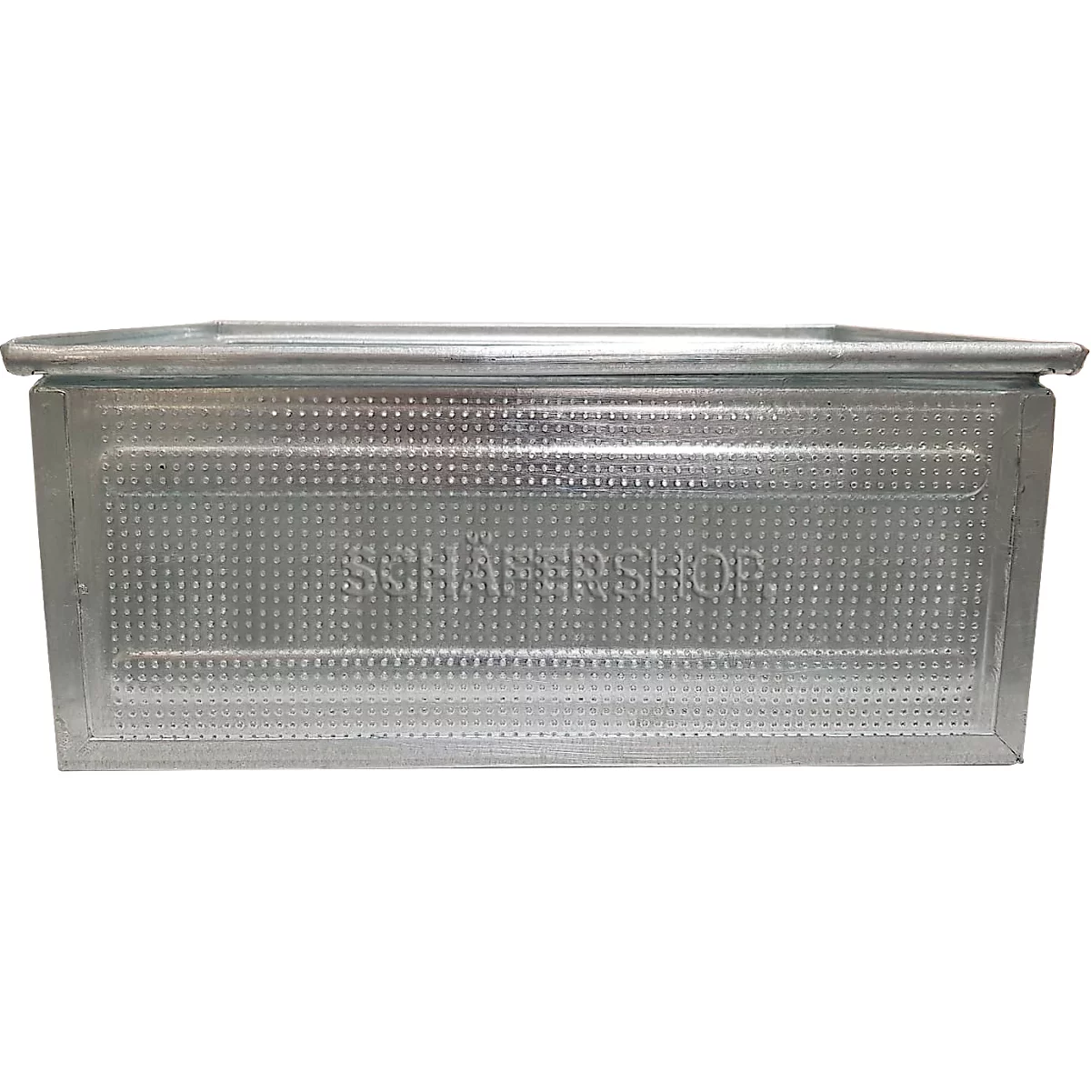 Caja apilable Schäfer Shop Select, perforada, con asas de caída, 26,5 l, 150 kg, L 449 x A 308 x A 201 mm, chapa de acero, galvanizada