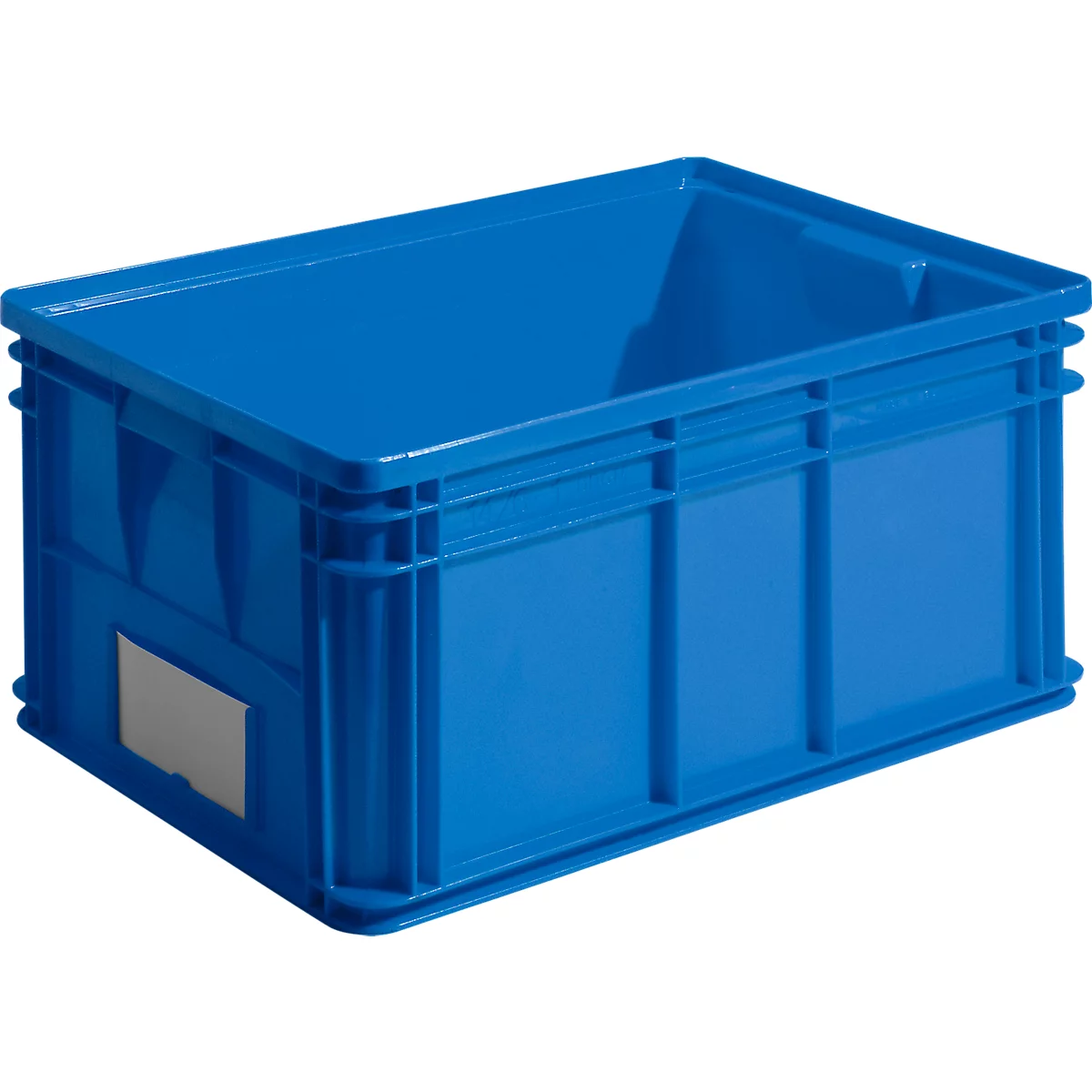 Caja apilable serie 14/6-1, de PP, con empuñadura empotrada, capacidad 71 l, azul