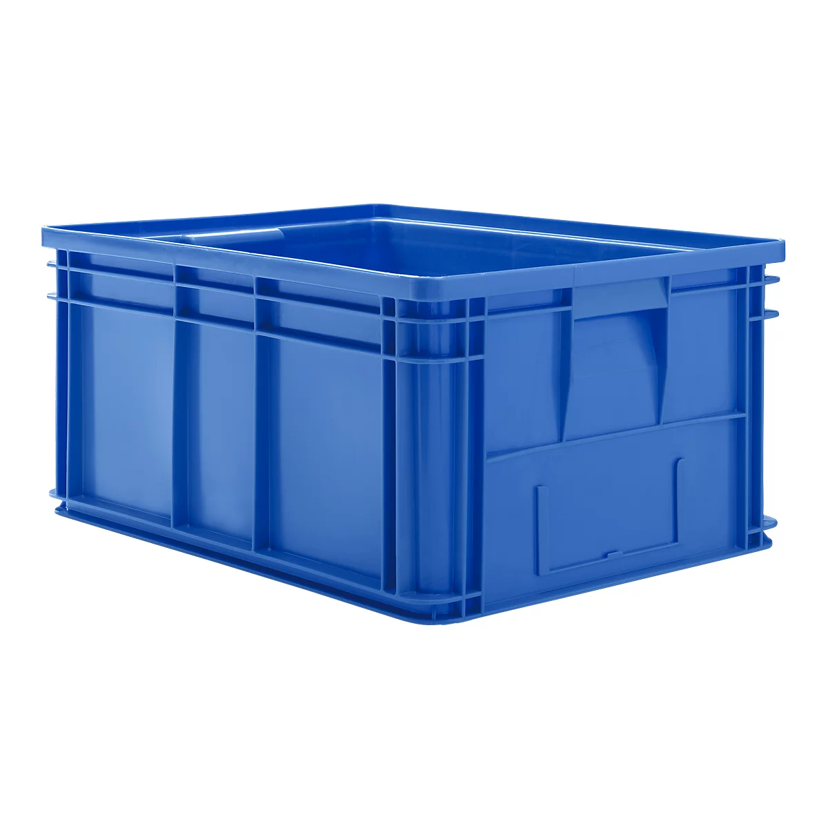 Caja apilable serie 14/6-1, de PP, con empuñadura empotrada, capacidad 71 l, azul