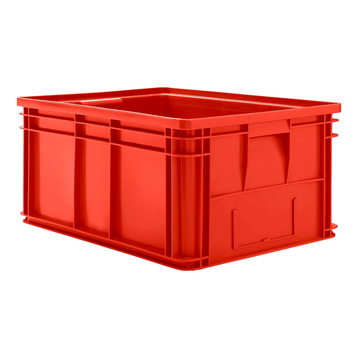 Caja apilable serie 14/6-1, de PP, con empuñadura empotrada, capacidad 71 l, rojo