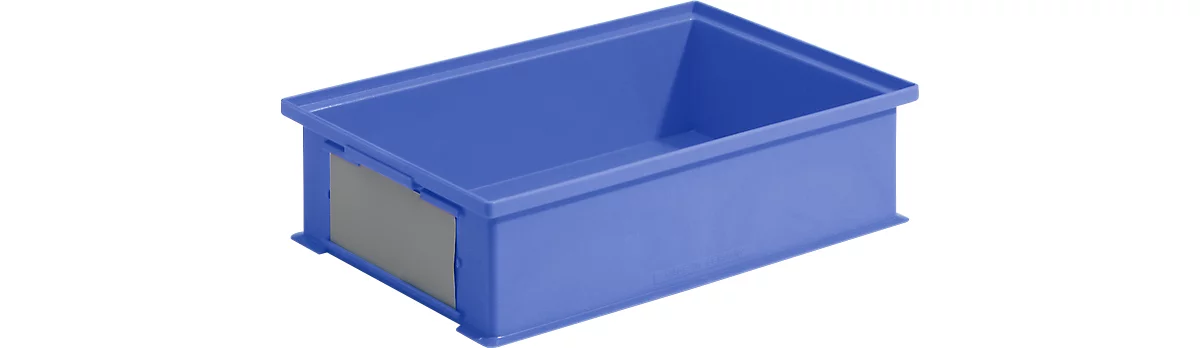Caja apilable serie 14/6-2H, de polipropileno, con asa empotrada, 12 l, azul
