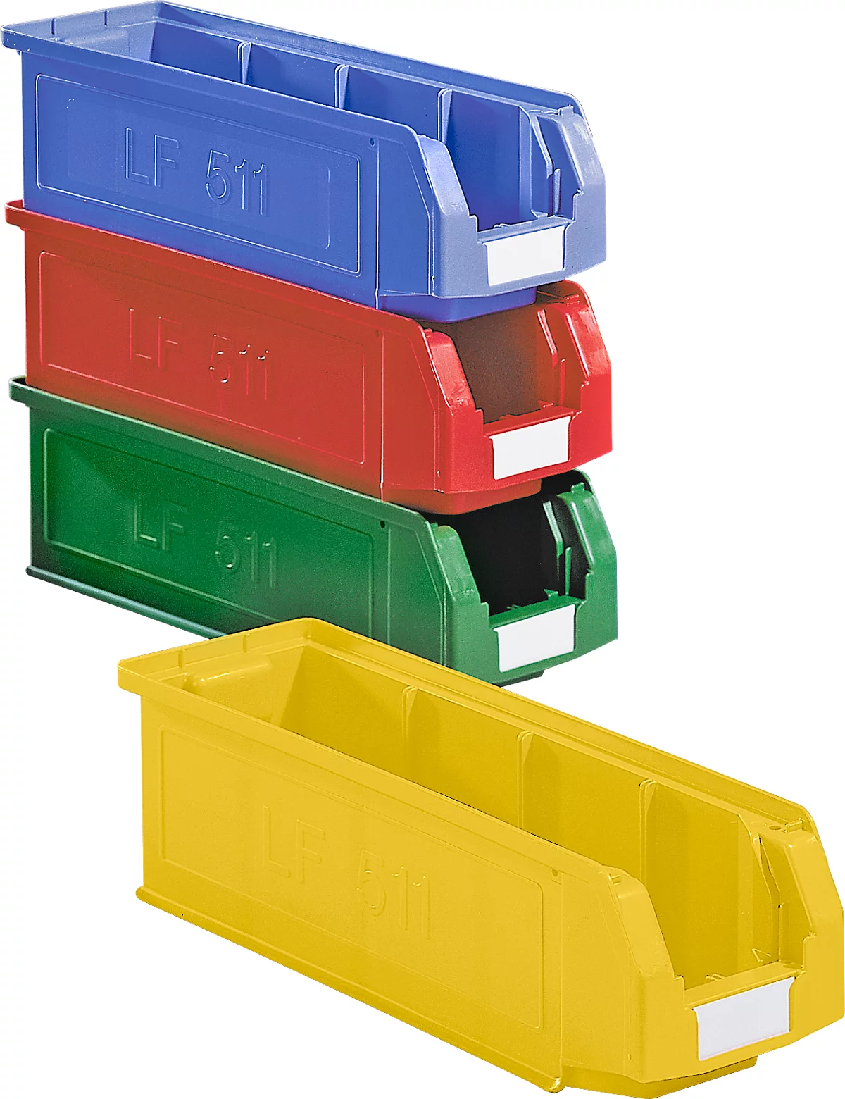 Caja con abertura frontal LF 511, plástico, 7,6 l, amarillo