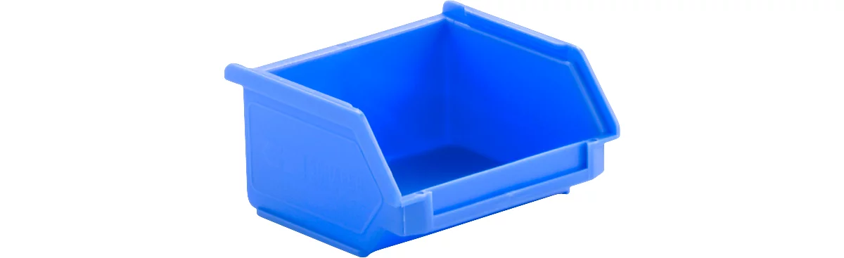 Caja con abertura frontal SSI Schäfer LF 110, polipropileno, L 92 x An 100 x Al 51 mm, 0,26 l, azul