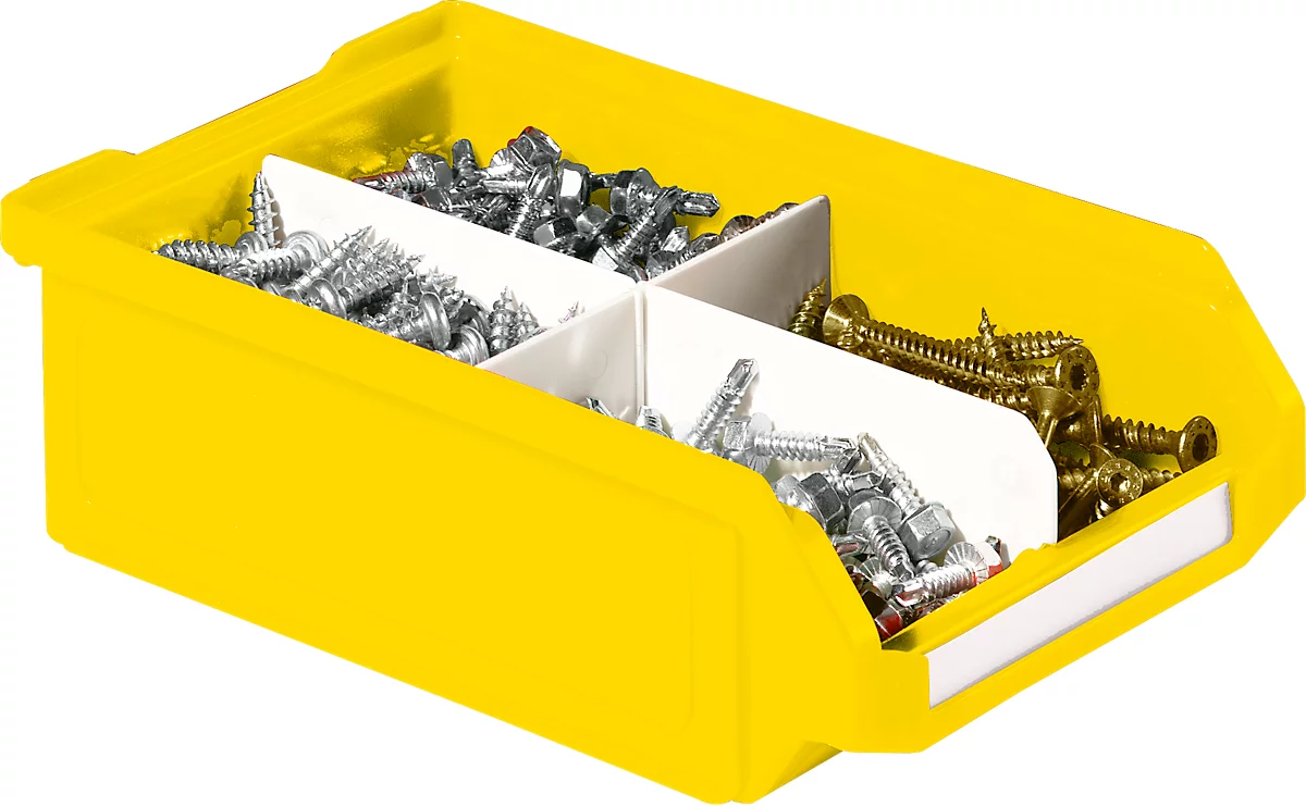 Caja con abertura frontal SSI Schäfer LF 210, polipropileno, L 168 x An 103 x Al 52 mm, 0,5 l, amarillo
