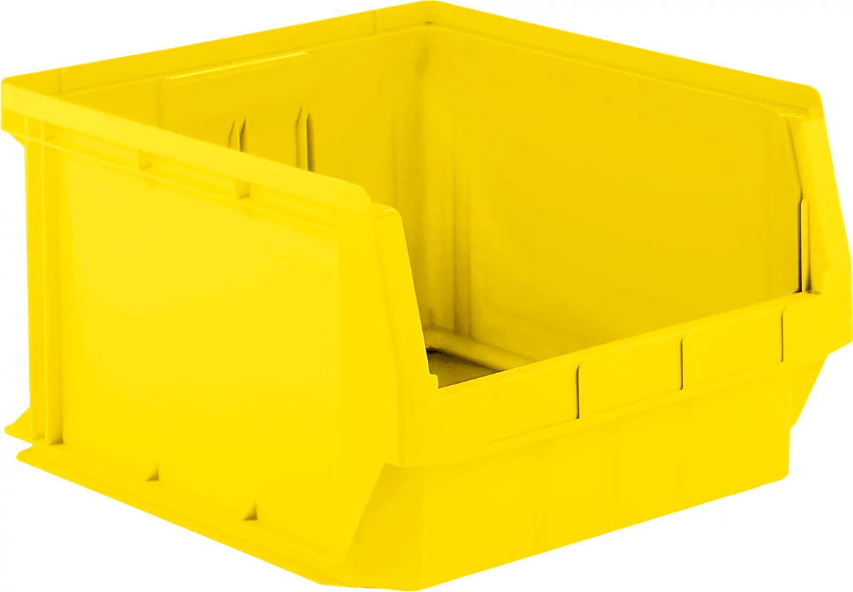 Caja con abertura frontal SSI Schäfer LF 543, plástico PP, L 500 x An 470 x Al 300 mm, 57 l, amarillo