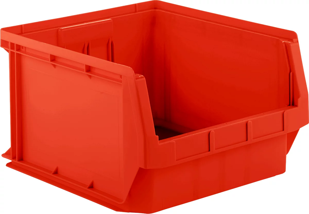 Caja con abertura frontal SSI Schäfer LF 543, plástico PP, L 500 x An 470 x Al 300 mm, 57 l, rojo