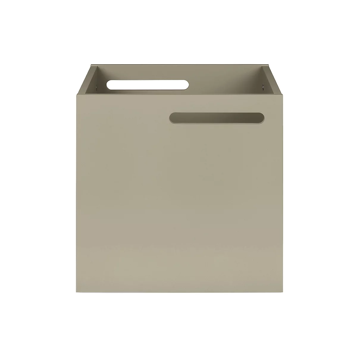 Caja de almacenaje Berlín, de tablero de fibra de melamina, 340 mm, gris