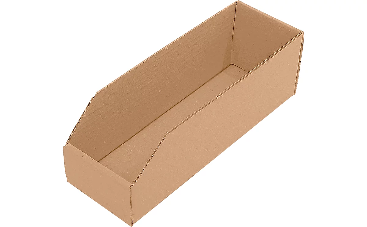 Caja de almacenaje con frontal abierto, L 300 x A 100 x A 100 mm, 2,6 L, 50 piezas