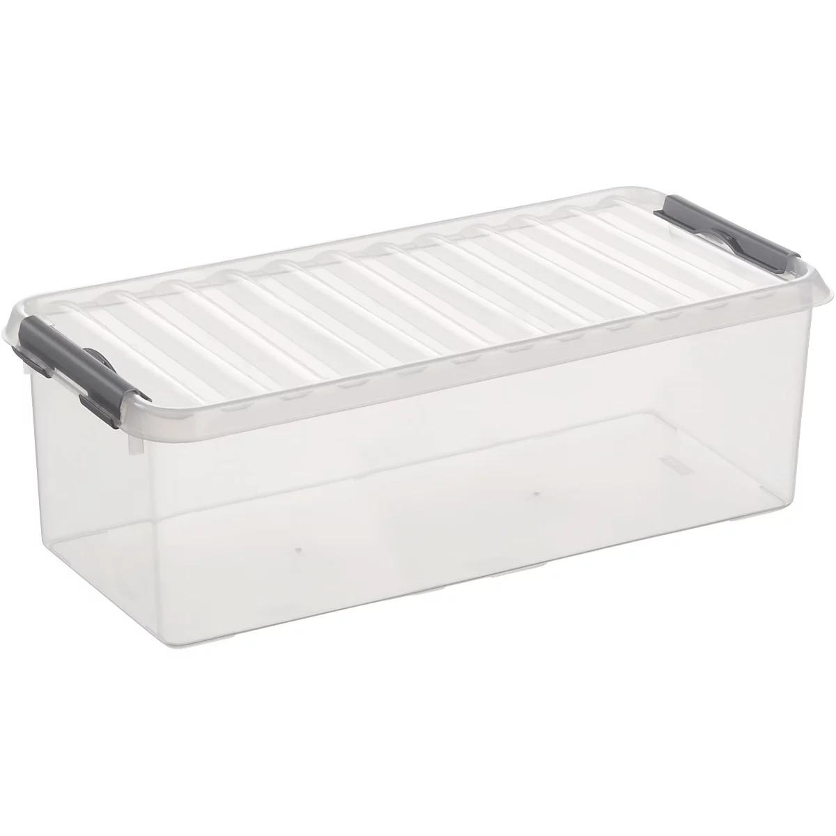 Caja de almacenaje Sunware Q-LINE, clips de cierre, transparente, apilable, 9,5 l, L 485 x A 190 x A 147 mm